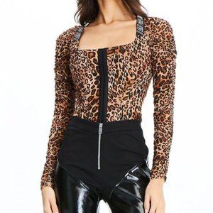 IAMGIA Leopard Cheetah Chelsea Crop Corset Top M